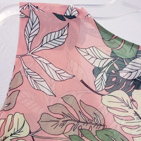 Cabi Women's Tropical Peach Sleeveless Semi Sheer Shirt Shell Blouse Tank Top - Picture 7 of 10